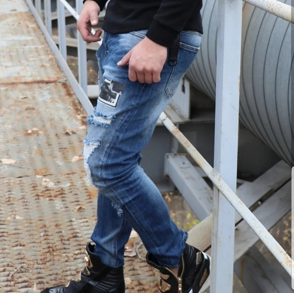 Men's Blue Jeans - Picture 2 of 6